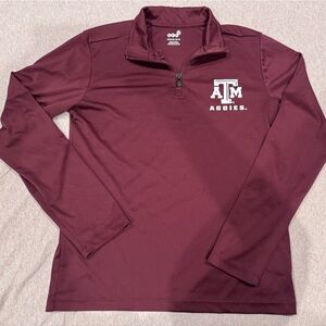 A&M Aggies Maroon quarter-zip youth boys Pullover long sleeve shirt